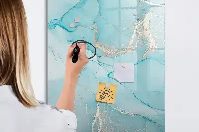 Pizarra magnética de cristal diseño decorativo de mármol