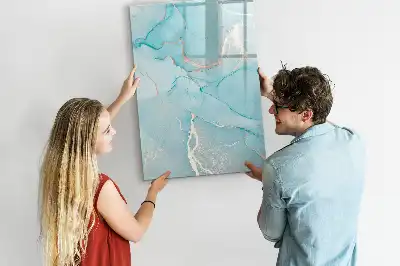 Pizarra magnética de cristal diseño decorativo de mármol