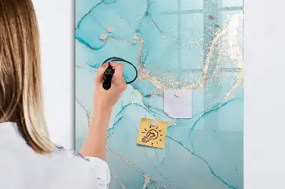 Pizarra magnética de cristal diseño decorativo de mármol