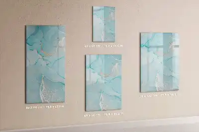 Pizarra magnética de cristal diseño decorativo de mármol
