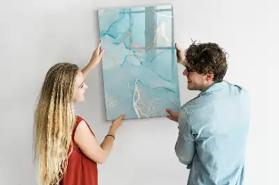 Pizarra magnética de cristal diseño decorativo de mármol