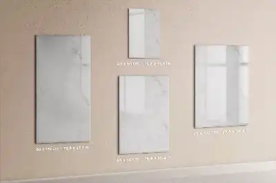 Pizarra magnética borrable de cristal diseño mármol
