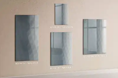 Pizarra magnética de cristal borrable con diseño de abstracción de olas en gris