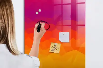 Pizarra magnética decorativa con rotulador diseño amanecer en degradado