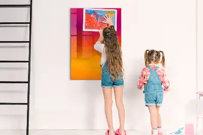 Pizarra magnética decorativa con rotulador diseño amanecer en degradado
