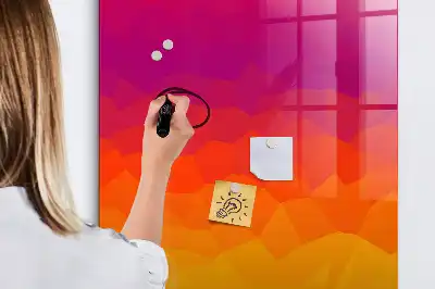 Pizarra magnética decorativa con rotulador diseño amanecer en degradado