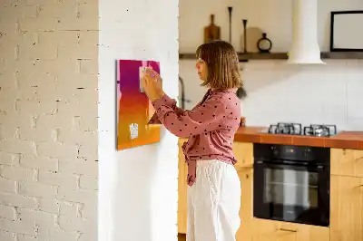 Pizarra magnética decorativa con rotulador diseño amanecer en degradado
