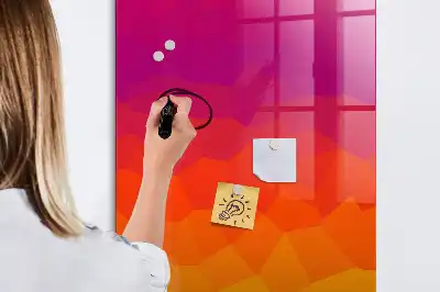 Pizarra magnética decorativa con rotulador diseño amanecer en degradado