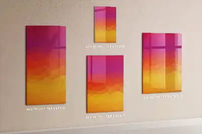 Pizarra magnética decorativa con rotulador diseño amanecer en degradado