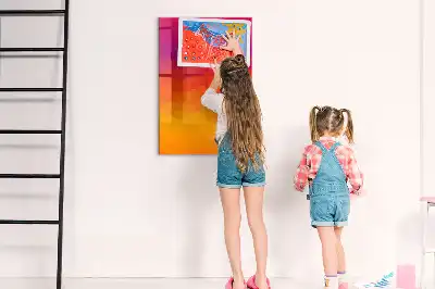 Pizarra magnética decorativa con rotulador diseño amanecer en degradado