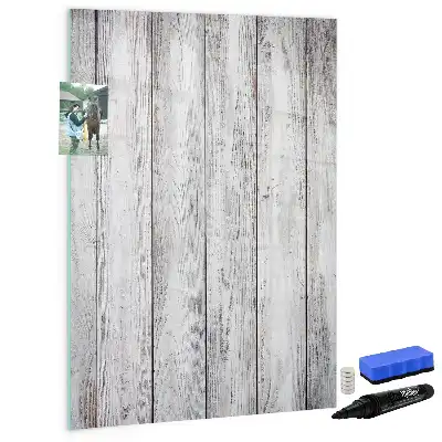 Pizarra magnética borrable de cristal de madera pintada