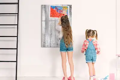 Pizarra magnética borrable de cristal de madera pintada