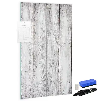 Pizarra magnética borrable de cristal de madera pintada