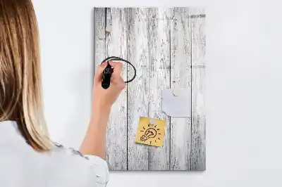 Pizarra magnética borrable de cristal de madera pintada
