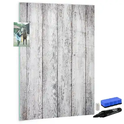 Pizarra magnética borrable de cristal de madera pintada