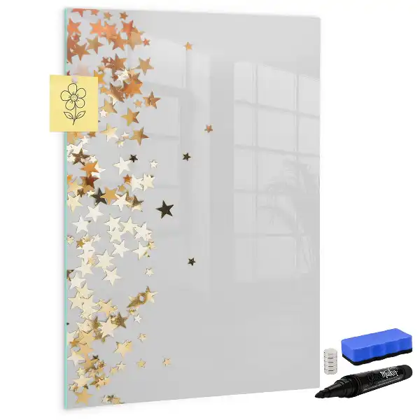 Pizarra magnética decorativa con rotulador estrellas