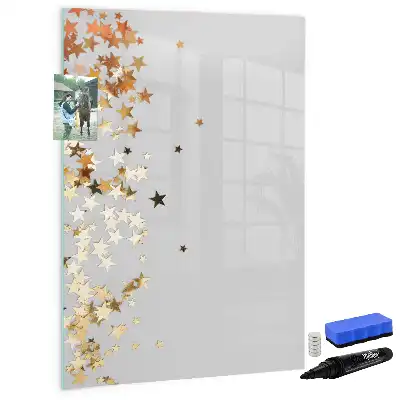 Pizarra magnética decorativa con rotulador estrellas