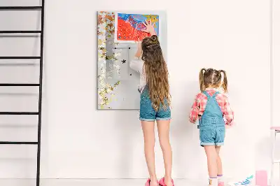 Pizarra magnética decorativa con rotulador estrellas