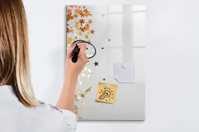 Pizarra magnética decorativa con rotulador estrellas