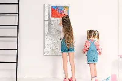 Pizarra magnética decorativa con rotulador diseño líneas abstractas