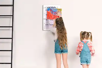 Pizarra magnética decorativa con rotulador diseño lugar de nacimiento