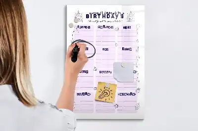 Pizarra magnética decorativa con rotulador diseño lugar de nacimiento