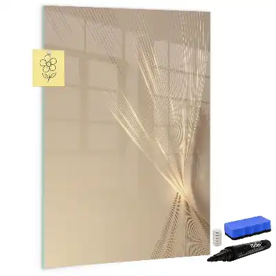 Pizarra magnética de cristal borrable diseño luz abstracta