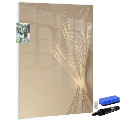 Pizarra magnética de cristal borrable diseño luz abstracta