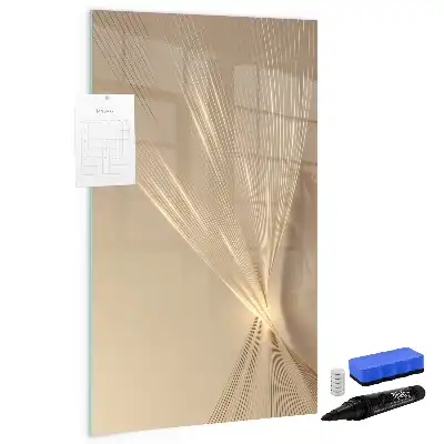 Pizarra magnética de cristal borrable diseño luz abstracta