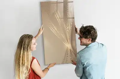 Pizarra magnética de cristal borrable diseño luz abstracta