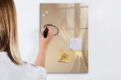 Pizarra magnética de cristal borrable diseño luz abstracta