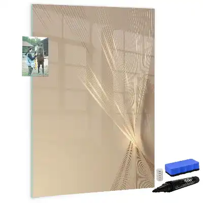Pizarra magnética de cristal borrable diseño luz abstracta
