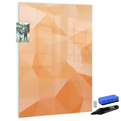 Pizarra magnética decorativa diseño de abstracción de triángulos con rotulador incluido