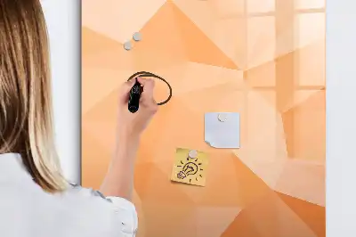 Pizarra magnética decorativa diseño de abstracción de triángulos con rotulador incluido