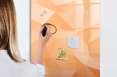Pizarra magnética decorativa diseño de abstracción de triángulos con rotulador incluido