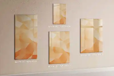 Pizarra magnética decorativa diseño de abstracción de triángulos con rotulador incluido