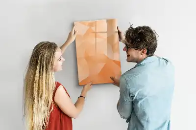 Pizarra magnética decorativa diseño de abstracción de triángulos con rotulador incluido