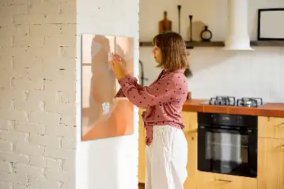 Pizarra magnética decorativa diseño de abstracción de triángulos con rotulador incluido