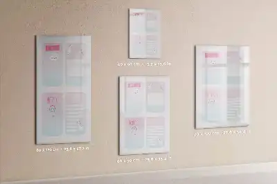 Pizarra magnética borrable de cristal diseño de planificador unicornio