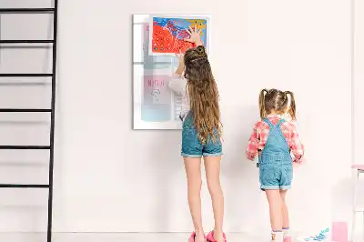 Pizarra magnética borrable de cristal diseño de planificador unicornio