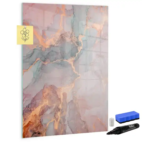 Pizarra magnética decorativa con rotulador diseño mármol