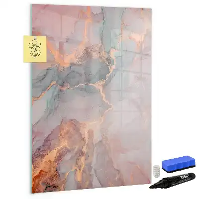 Pizarra magnética decorativa con rotulador diseño mármol