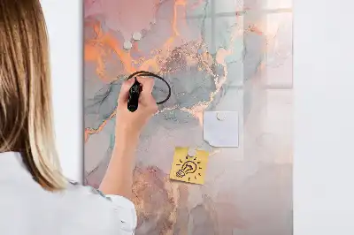 Pizarra magnética decorativa con rotulador diseño mármol
