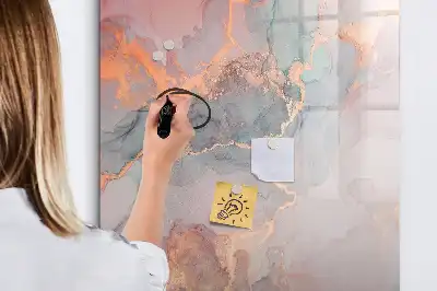 Pizarra magnética decorativa con rotulador diseño mármol