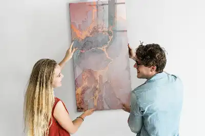 Pizarra magnética decorativa con rotulador diseño mármol