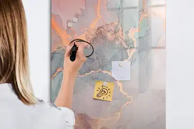 Pizarra magnética decorativa con rotulador diseño mármol