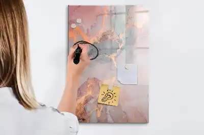 Pizarra magnética decorativa con rotulador diseño mármol