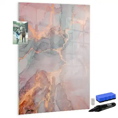 Pizarra magnética decorativa con rotulador diseño mármol