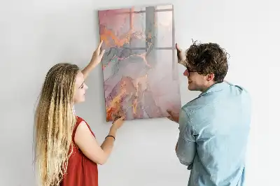 Pizarra magnética decorativa con rotulador diseño mármol