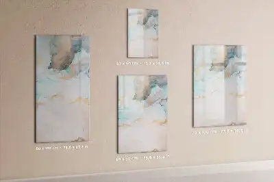 Pizarra magnética de cristal borrable con diseño de tintas abstractas